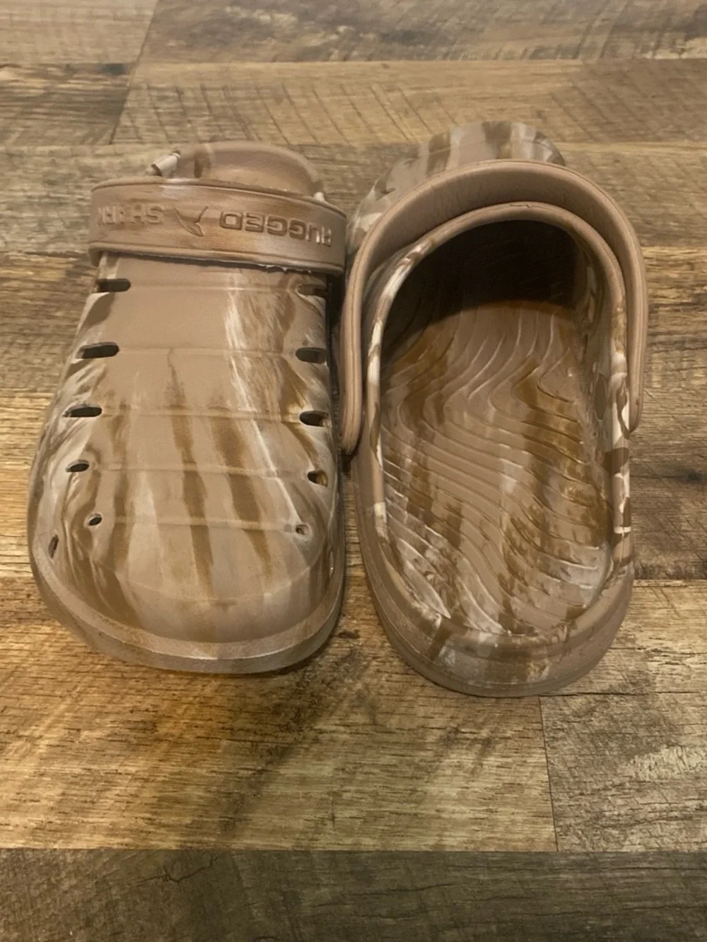 CROCS Kids Marbled Tan Clog